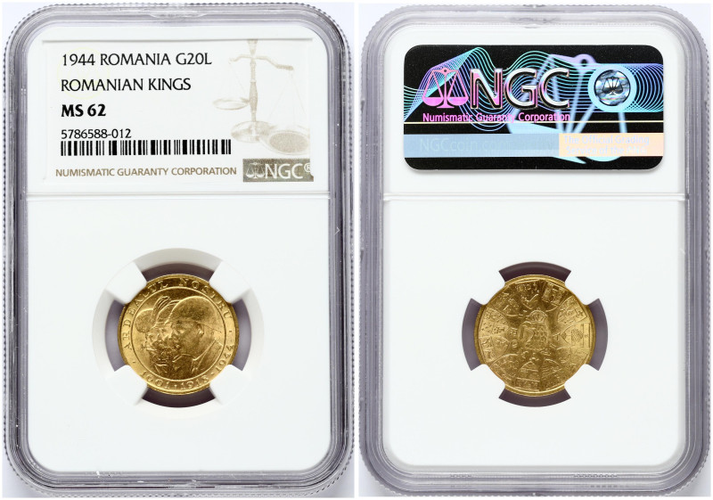 Romania 20 Lei 1944 NGC MS 62
Estimate: EUR 550 - 750