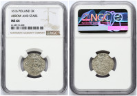 Poland Poltorak 1616 Bydgoszcz NGC MS 64 ONLY ONE COIN IN HIGHER GRADE