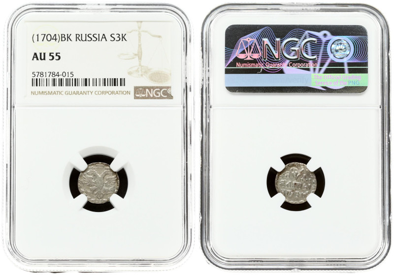 Russia Altyn 1704 БК (R) NGC AU 55
Estimate: EUR 200 - 260