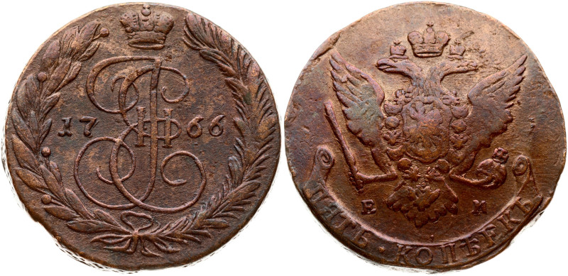 Russia 5 Kopecks 1766 ЕМ
Estimate: EUR 10 - 20