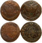 5 Kopecks 1771 & 1773 EM Lot of 2 Coins