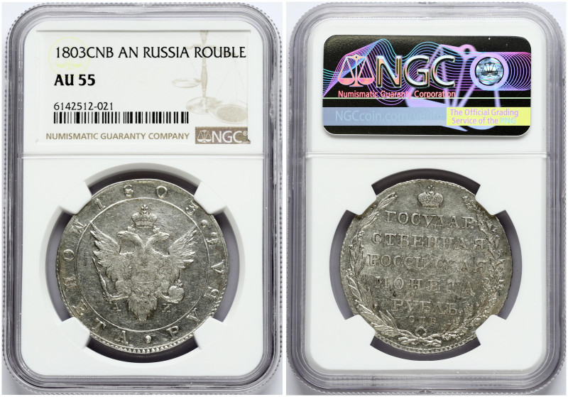 Russia Rouble 1803 СПБ-АИ NGC AU 55
Estimate: EUR 1000 - 1400