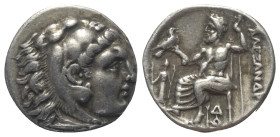 Königreich Makedonien. Alexander III. der Große (336 - 323 v. Chr.).

 Drachme (Silber). Ca. 328 - 323 v. Chr. Lampsakos.
Vs: Kopf des jugendlichen...