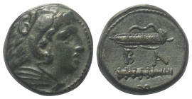 Königreich Makedonien. Alexander III. der Große (336 - 323 v. Chr.).

 Bronze. Ca. 325 - 310 v. Chr. Ungesicherte makedonische Münzstätte.
Vs: Kopf...