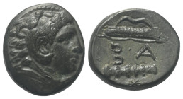 Königreich Makedonien. Alexander III. der Große (336 - 323 v. Chr.).

 Bronze. Ca. 325 - 310 v. Chr. Ungesicherte makedonische Münzstätte.
Vs: Kopf...