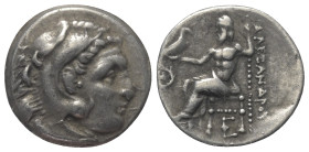 Königreich Makedonien. Alexander III. der Große (336 - 323 v. Chr.).

 Drachme (Silber). Ca. 319 - 305 v. Chr. Magnesia am Mäander.
Vs: Kopf des ju...