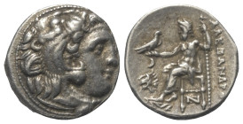 Königreich Makedonien. Alexander III. der Große (336 - 323 v. Chr.).

 Drachme (Silber). Ca. 310 - 301 v. Chr. Kolophon.
Vs: Kopf des jugendlichen ...