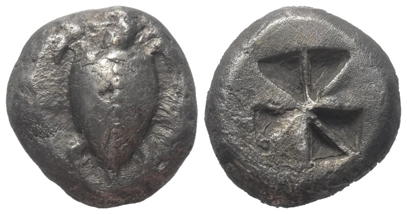 Inseln vor Attika. Aigina.

 Stater (Silber). Ca. 550 - 525 v. Chr.
Vs: Seesc...