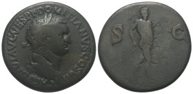 Domitianus (81 - 96 n. Chr.).

 Sesterz (Bronze). 80 - 81 n. Chr. (Domitian als Caesar). Thrakien (?).
Vs: CAES DIVI AVG VESP F DOMITIANVS COS VII....
