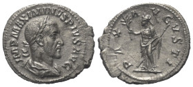 Maximinus I. Thrax (235 - 238 n. Chr.).

 Denar (Silber). 235 - 236 n. Chr. Rom.
Vs: IMP MAXIMINVS PIVS AVG. Büste mit Lorbeerkranz, Paludament und...