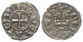 Achaia - Fürstentum. Guy I. de La Roche (1280 - 1287).

 Denar (Silber).
Vs: + G DVX ATENIS. Kreuz.
Rs: + ThEBE CIVIS. Stilisiertes Kastell.

19...