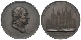 Italien. Mailand.

 Medaille (Bronze). 1818.
Auf die Einweihung des Doms in Mailand (Putinati).
Vs: Büste rechts (Karl Kajetan Graf Gaisruck, Erzb...