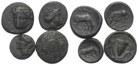 Griechische Münzen - Lots.


Alexander III. (Königreich Makedonien) / Larissa (Thessalien).

Lot (4 Stück): Bronze; ca. 4. - 3. Jhdt. v. Chr.

...