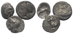 Griechische Münzen - Lots.


Korinth (Korinthia) / Stymphalos (Arkadien).

Lot (3 Stück, Silber): Hemidrachme, Diobol, Obol; ca. 5. - 4. Jhdt. v....