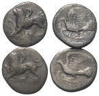 Griechische Münzen - Lots.


Sikyon (Sikyonien).

Lot (2 Stück, Silber): Hemidrachme; ca. 4. - 3. Jhdt. v. Chr.

Sehr schön - fast sehr schön....