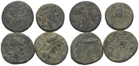 Griechische Münzen - Lots.


Amisos (Pontos) / Apameia (Phrygien).

Lot (4 Stück): Bronze; ca. 2. - 1. Jhdt. v. Chr.

Sehr schön - fast sehr sc...