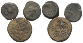Griechische Münzen - Lots.


Unter anderem: Sinope (Paphlagonien) / Ephesos (Ionien).

Lot (3 Stück): Bronze; ca. 4. - 1. Jhdt. v. Chr.

Sehr s...