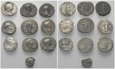 Römische Münzen - Lots. Kaiserzeit.


Lot (10 Stück, Silber): kaiserzeitliche Denare von Vespasianus (69 - 79 n. Chr.) bis Hadrianus (117 - 138 n. ...