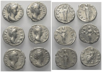 Römische Münzen - Lots. Kaiserzeit.


Lot (6 Stück, Silber): Denare der Faustina I. (gest. 141 n. Chr.).

Sehr schön.

Verkauft wie besehen, ke...