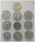 Mittelalter - Lots.


Ungarn.
Sigismund (1387 - 1437).

Lot (10 Stück, Silber): Denare.
Vs: Doppelkreuz mit langen Armen, verschiedene Münzzeic...