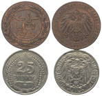 Deutschland - Lots.


Deutschland nach 1871.
Deutsches Reich und Deutsche Nebengebiete (Deutsch-Ostafrika).

Lot (2 Stück, Kupfer und Kupfer-Nic...