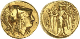 GRÈCE ANTIQUE
Macédoine (royaume de), Alexandre III le Grand (336-323 av. J.-C.). Distatère d’Or ND (330-320 av. J.-C.), Amphipolis. Price 163 ; Or - ...