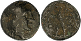 GRÈCE ANTIQUE
Royaume lagide, Ptolémée Ier (305-285 av J-C). Hémiobole ND (après 294 av. J.-C.), Tyr. CPE B134 - Sv.63à ; Bronze - 3,36 g - 15,5 mm - ...
