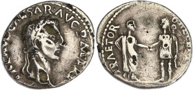 EMPIRE ROMAIN
Claude (41-54). Denier 41-42, Rome. RIC.12 ; Argent - 2,96 g - 18 mm - 12 h
Avec une ancienne étiquette de collection. Rare type. Fourré...