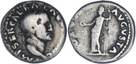 EMPIRE ROMAIN
Galba (68-69). Denier 68, Rome. RIC.186 ; Argent - 2,92 g - 17 mm - 6 h
Avec une ancienne étiquette de collection. TB.