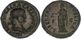 EMPIRE ROMAIN
Galba (68-69). Sesterce 68, Rome. RIC.309 - Mazzini 130 = cet exemplaire ! ; Bronze - 26,11 g - 35 mm - 6 h
Provient de la collection Ma...