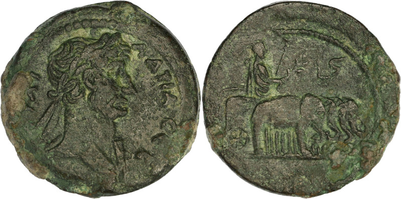 EMPIRE ROMAIN
Hadrien (117-138). Drachme An 6, Alexandrie. MRMA.32.206 ; Bronze ...