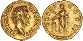 EMPIRE ROMAIN
Antonin le Pieux (138-161). Aureus 139, Rome. Calicó 1643 - RIC.53a ; Or - 7,25 g - 19 mm - 6 h
Marque au-dessus de l’autel. TTB.