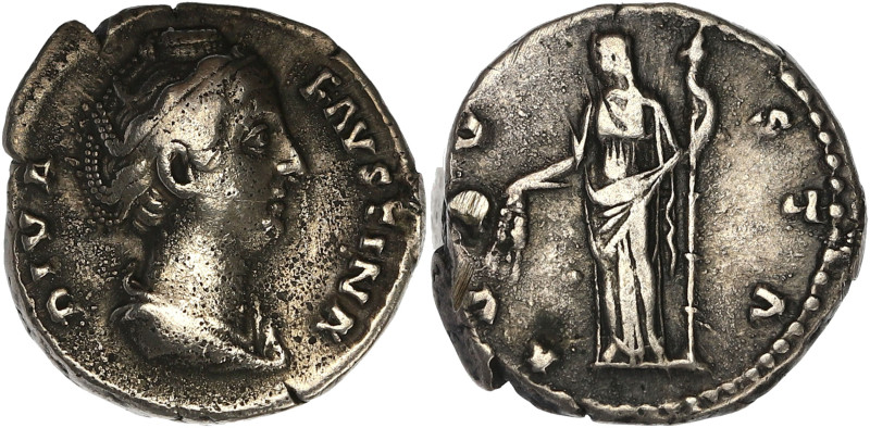 EMPIRE ROMAIN
Faustine mère (138-141). Denier 147, Rome. RIC.360 ; Argent - 3,36...
