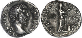 EMPIRE ROMAIN
Aelius César (136-138). Denier 137, Rome. RIC.438 ; Argent - 2,48 g - 17 mm - 6 h
Avec une ancienne étiquette de collection. TB.