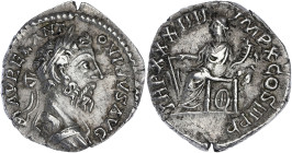 EMPIRE ROMAIN
Marc Aurèle (161-180). Denier 180, Rome. RIC.409 v. ; Argent - 2,72 g - 18 mm - 6 h
Avec une ancienne étiquette de collection. TTB à Sup...