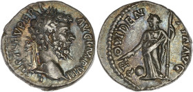 EMPIRE ROMAIN
Septime Sévère (193-211). Denier 197, Laodicée ad Mare. C.592 - RIC.491a ; Argent - 3,45 g - 19 mm - 12 h
Superbe.