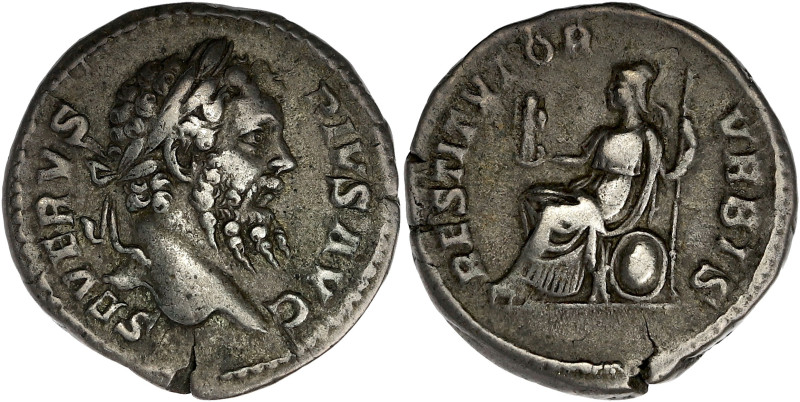EMPIRE ROMAIN
Septime Sévère (193-211). Denier 202, Rome. RIC.288 ; Argent - 3,2...