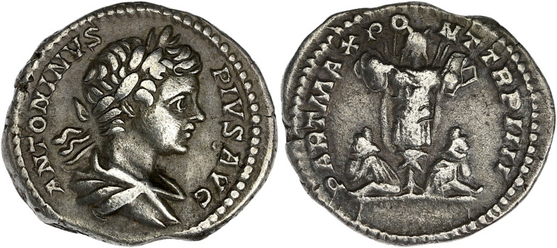 EMPIRE ROMAIN
Caracalla (198-217). Denier 201, Rome. RIC.54b ; Argent - 2,89 g -...