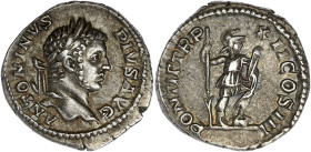 EMPIRE ROMAIN
Caracalla (198-217). Denier 209, Rome. RIC.112 ; Argent - 3,37 g - 18,5 mm - 6 h
TTB.