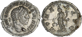 EMPIRE ROMAIN
Caracalla (198-217). Denier 213, Rome. C.165 - RIC.224 ; Argent - 2,90 g - 19,5 mm - 6 h
Superbe.