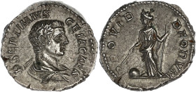 EMPIRE ROMAIN
Geta (198-212). Denier 203-208, Rome. RIC.51 ; Argent - 3,41 g - 18 mm - 12 h
Avec une ancienne étiquette de collection. TTB à Superbe....