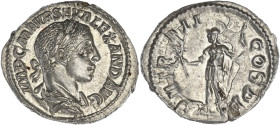 EMPIRE ROMAIN
Alexandre Sévère (222-235). Denier 223, Rome. C.231 - RIC.23 ; Argent - 3,06 g - 18,5 mm - 6 h
Superbe.