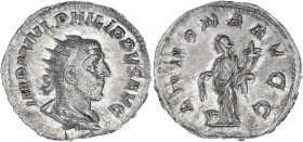 EMPIRE ROMAIN
Philippe Ier (244-249). Antoninien 247, Rome. C.25 - RIC.28 ; Billon - 3,89 g - 21,5 mm - 1 h
Superbe à Fleur de coin.