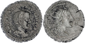 EMPIRE ROMAIN
Volusien (251-253). Tétradrachme An 3, Alexandrie. MRMA.84.6 ; Billon - 10,93 g - 24,5 mm - 12 h
TTB.