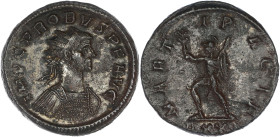 EMPIRE ROMAIN
Probus (276-282). Aurelianus 279, Ticinum. C.353 - RIC.541 ; Billon - 3,97 g - 22 mm - 6 h
TTB.