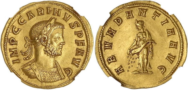 EMPIRE ROMAIN
Carin (282-285). Aureus 284, Siscia. Calicó 4340 - RIC.307 ; Or - ...