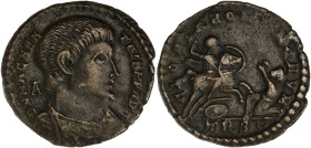 EMPIRE ROMAIN
Magnence (350-353). Maiorina 350, Trèves. C.20 - RIC.271 ; Cuivre - 4,57 g - 23 mm - 6 h
TTB.