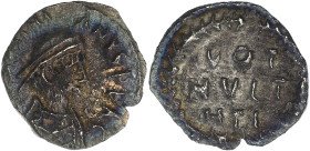 EMPIRE BYZANTIN
Justinien (527-565). Silique 534-539, Carthage. BMC/B.350 ; Argent - 0,82 g - 14,5 mm - 3 h
TTB.