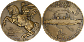 ALGÉRIE
IIIe République (1870-1940). Médaille, paquebot Ville d'Alger, par R. Delamarre 1935, Paris. Esc.192 ; Bronze - 155,17 g - 68,5 mm - 12 h
Dans...