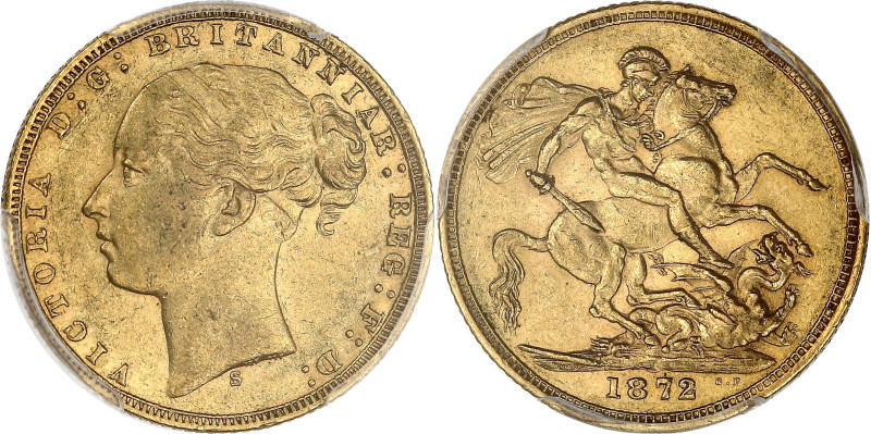 AUSTRALIE
Victoria (1837-1901). Souverain 1872, Sydney. Fr.15 ; Or - 7,98 g - 22...